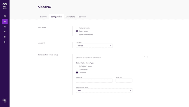 WisGate web dashboard