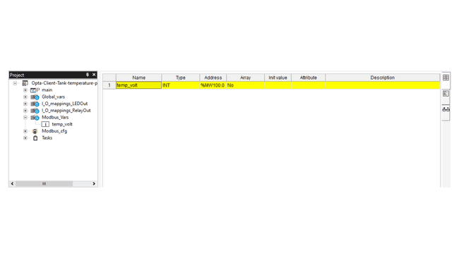 Modbus Variables