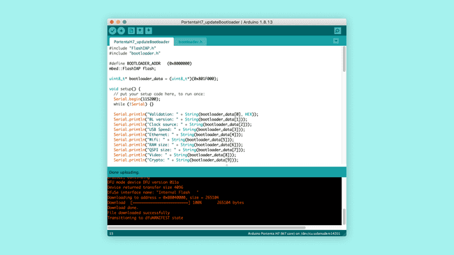 The bootloader updater sketch