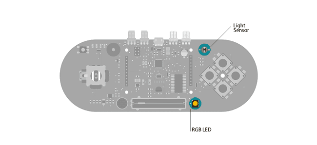 light sensor and RGB led on the Esplora