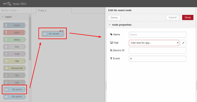 Drag the node into the flow.