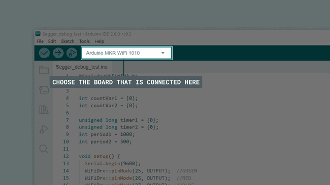 Selecting board and port in Arduino IDE 2