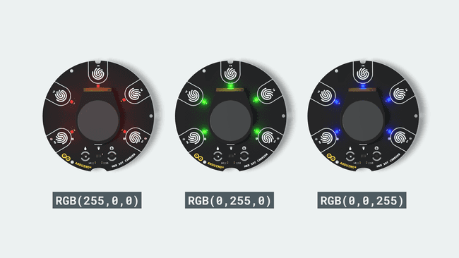 The LEDs on the MKR IoT Carrier Rev2