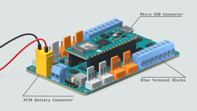 Battery Connector on the Nano Motor Carrier